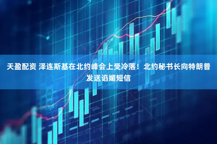 天盈配资 泽连斯基在北约峰会上受冷落！北约秘书长向特朗普发送谄媚短信